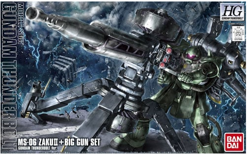 GUNDAM - HG 1/144 - Zaku II + Big Gun Set Thunderbolt Vers.