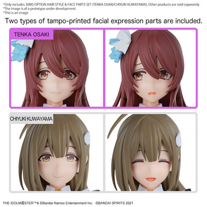 30MS - The Idolmaster Option hair style & Face Parts Set Tenka/Chiyuki - Model Kit