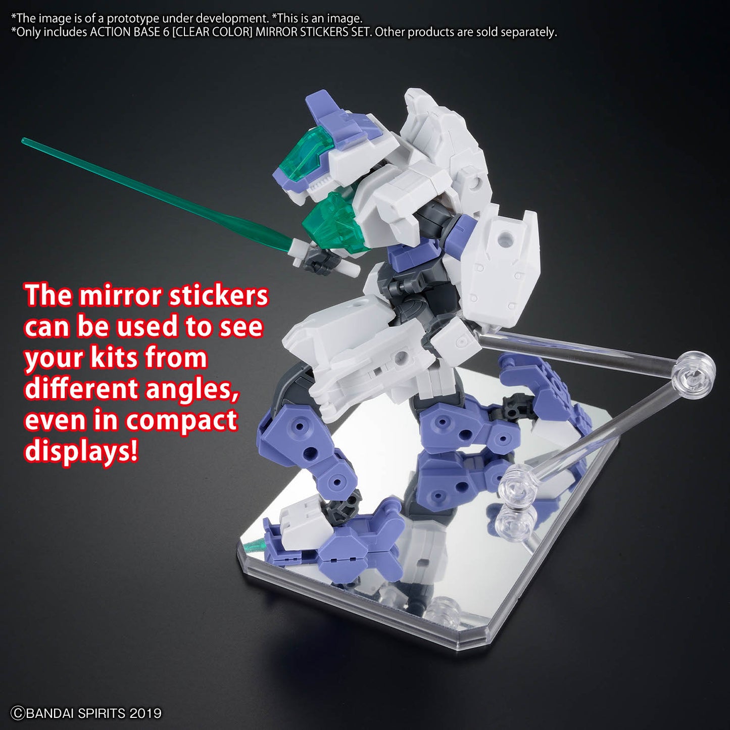 GUNDAM - Action Base 6 (Clear Color) Mirror Stickers Set