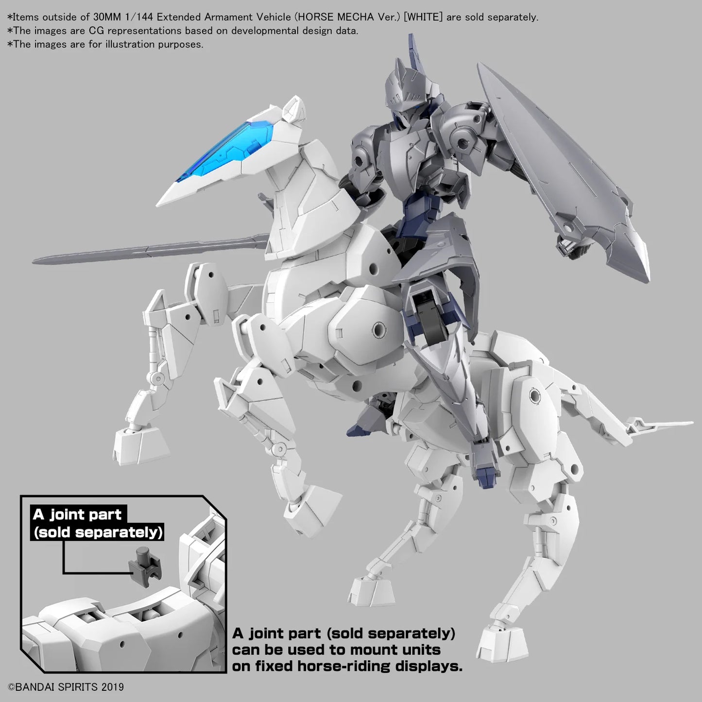 30MM - 1/144 - Extended Armament Vehicule (Horse Mecha) White