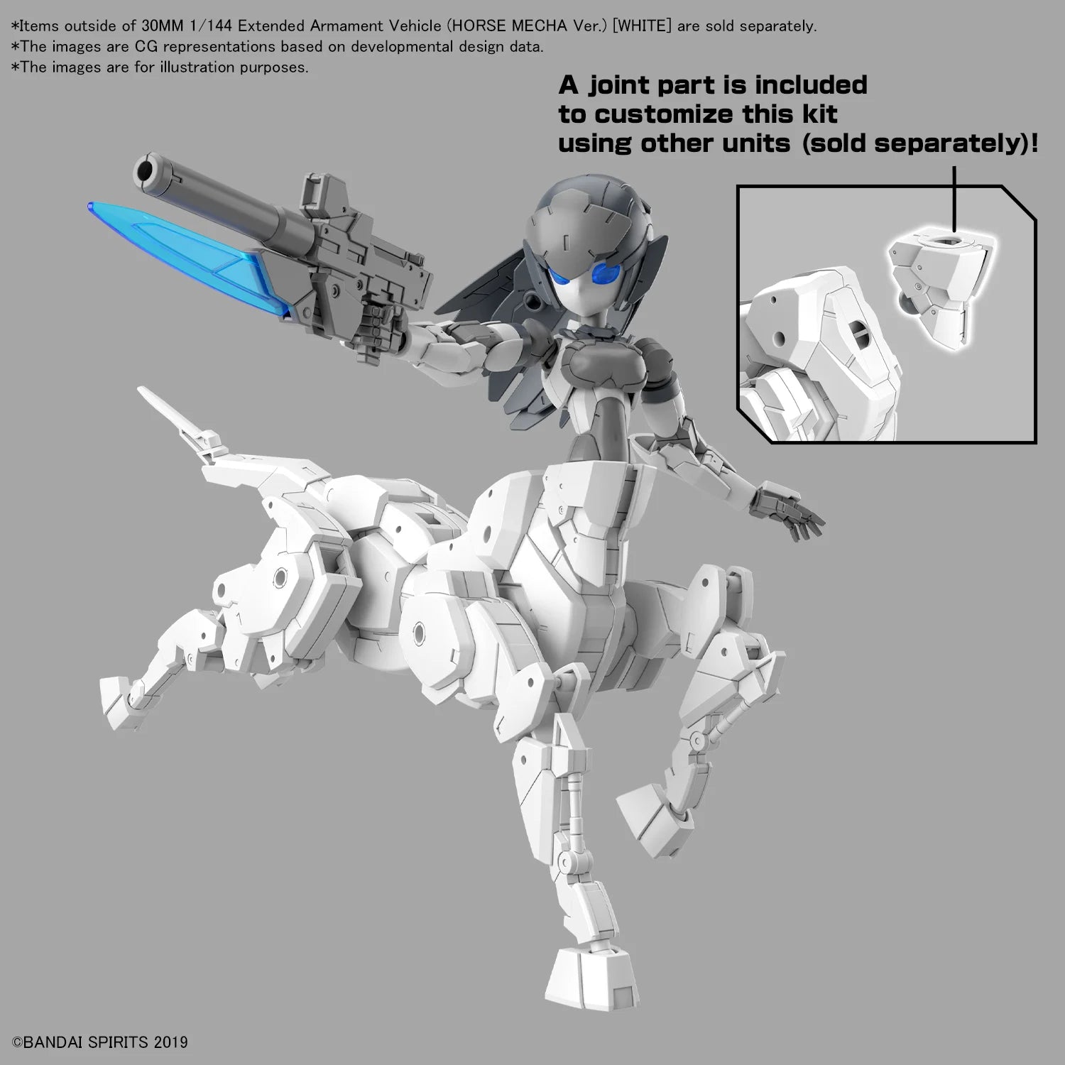 30MM - 1/144 - Extended Armament Vehicule (Horse Mecha) White