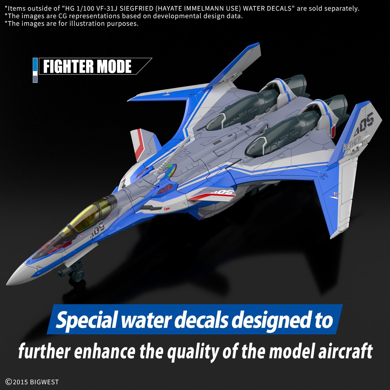 MACROSS - HG 1/100 VF-31J Siegfried (Hayate Use) Water Decal