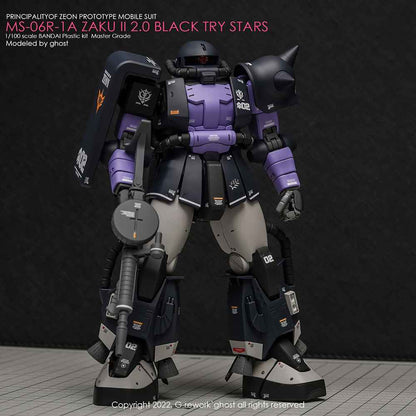 G-Rework - MG MS-06R-1A Zaku II (Black TriStars) - WaterDecal