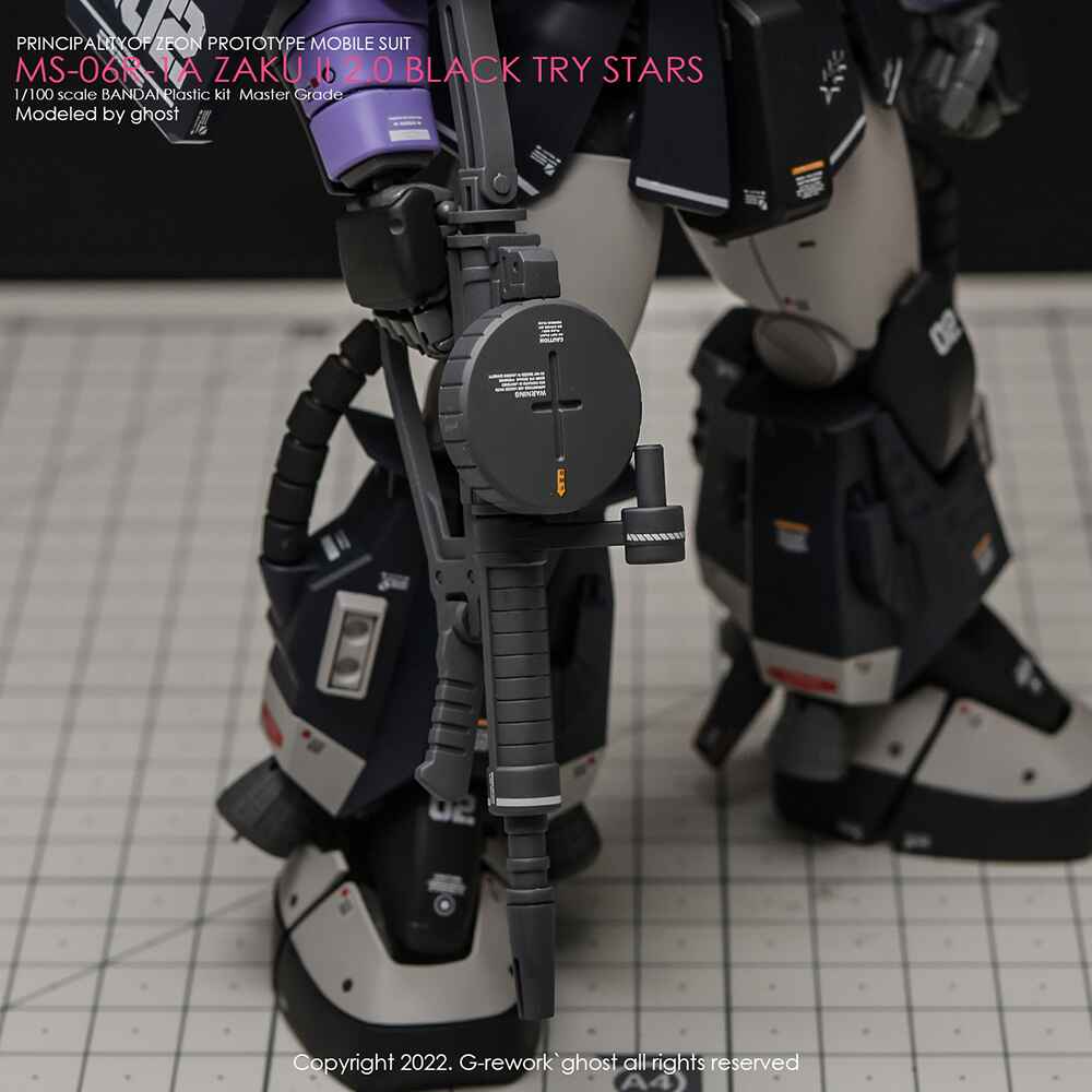 G-Rework - MG MS-06R-1A Zaku II (Black TriStars) - WaterDecal