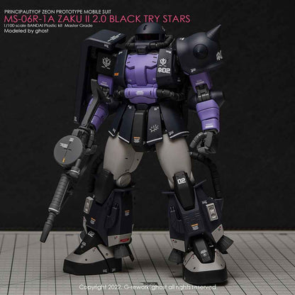 G-Rework - MG MS-06R-1A Zaku II (Black TriStars) - WaterDecal