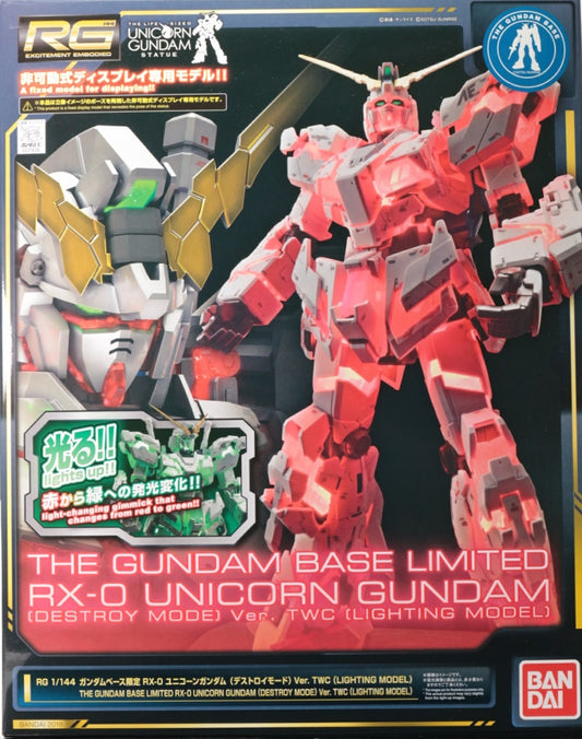 RG 1/144 - RX-0 Unicorn Gundam Ver. TWC (Lighting model) - The Gundam Base Limited