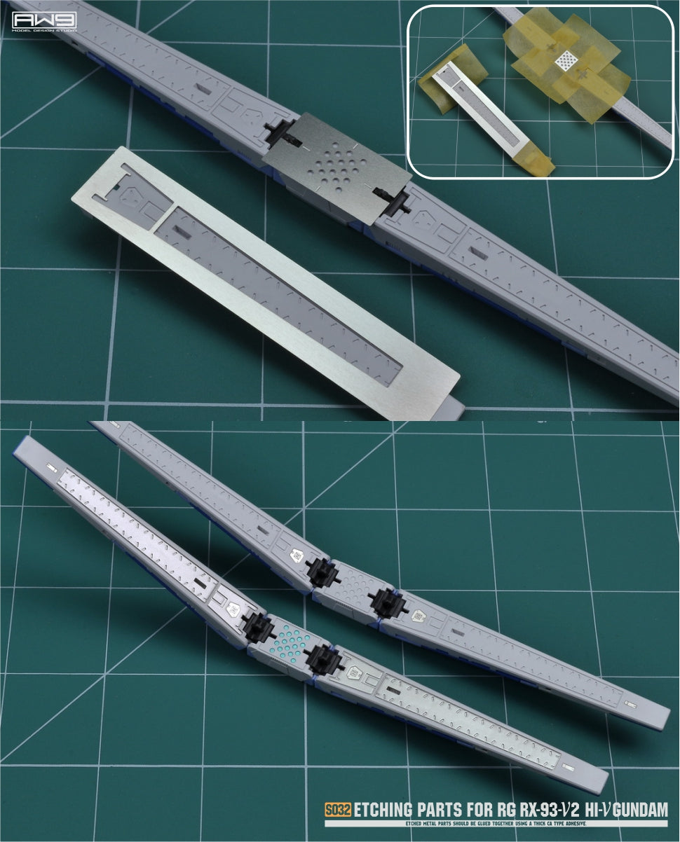 Madworks - Etching Parts with Decals for 1/144 RG RX-93-ν2 Hi-νGUNDAM