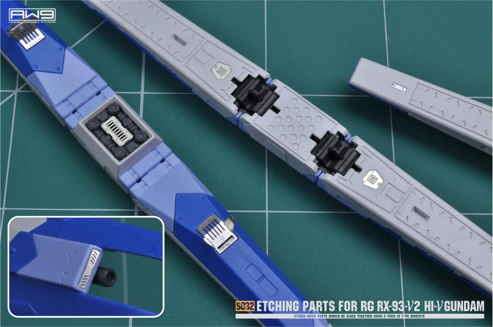 Madworks - Etching Parts with Decals for 1/144 RG RX-93-ν2 Hi-νGUNDAM