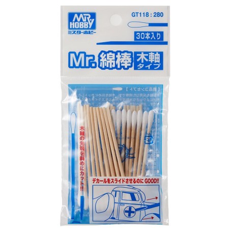 Mr Hobby -  GT-118 MR. COTTON SWAB SET (WOODEN STICK TYPE)