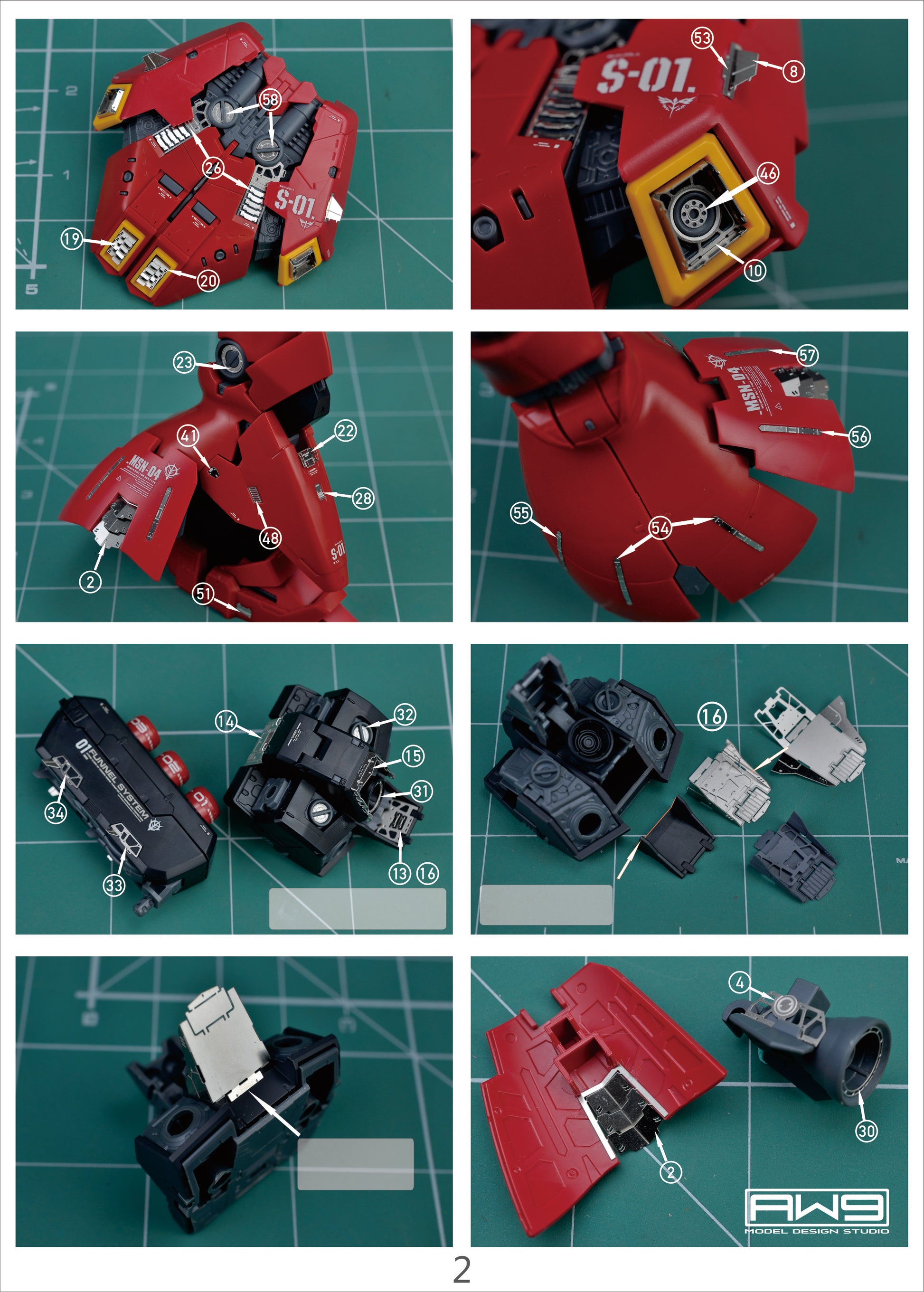 Madworks - 1/144 Etching Parts for RG MSN-04 SAZABI